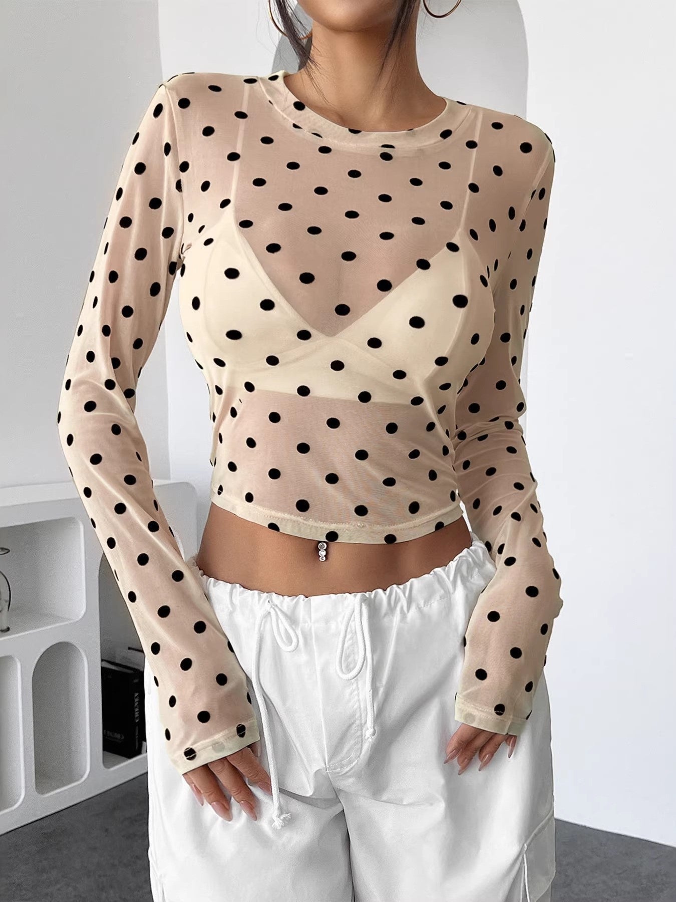 Polka Dot Crop Top