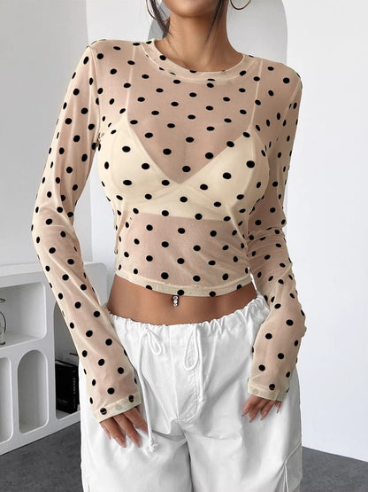 Polka Dot Crop Top