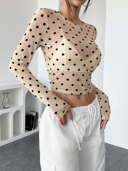 Polka Dot Crop Top