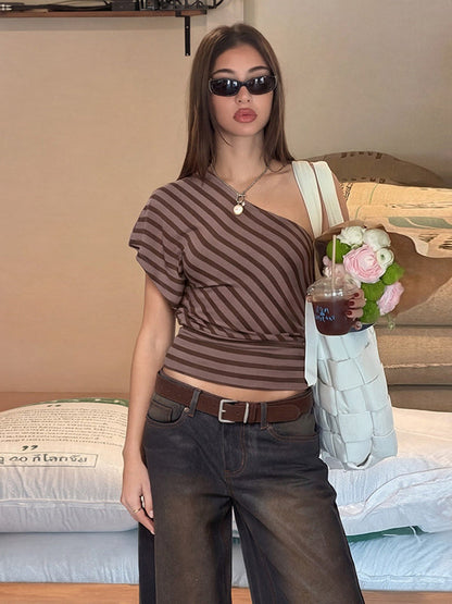 Pleated Plaid Top
