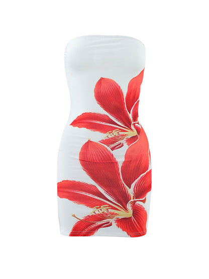 Floral Backless Short Dress