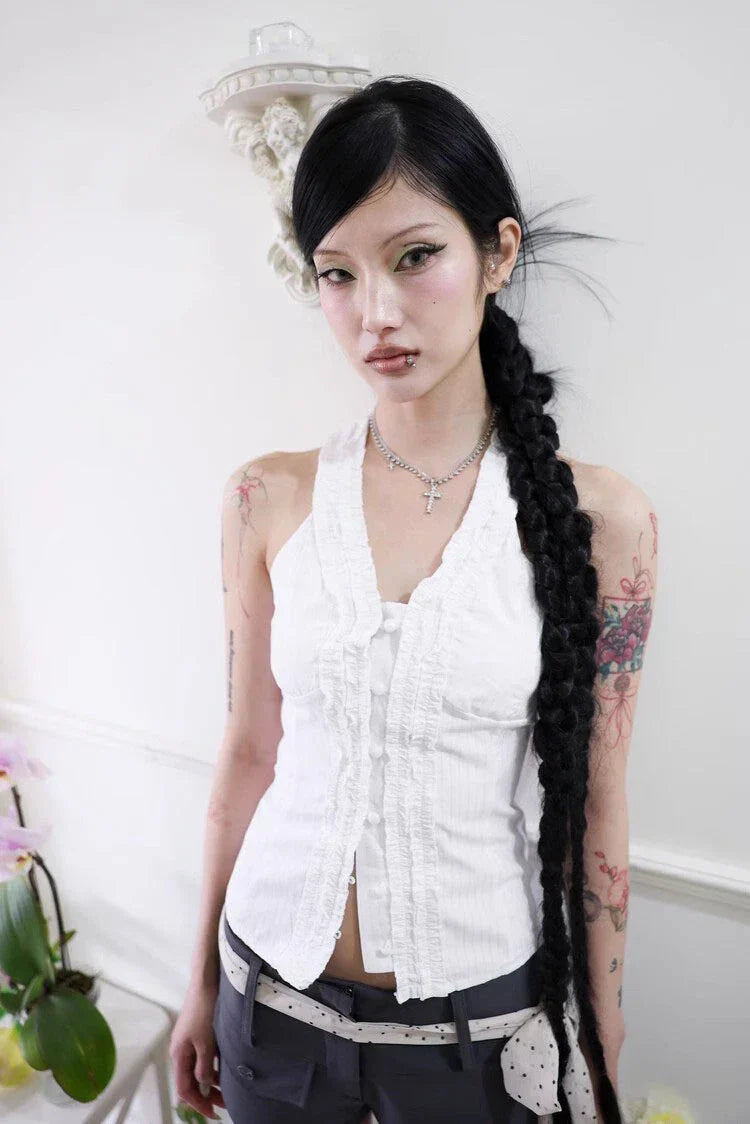 Y2K Ruffle Top