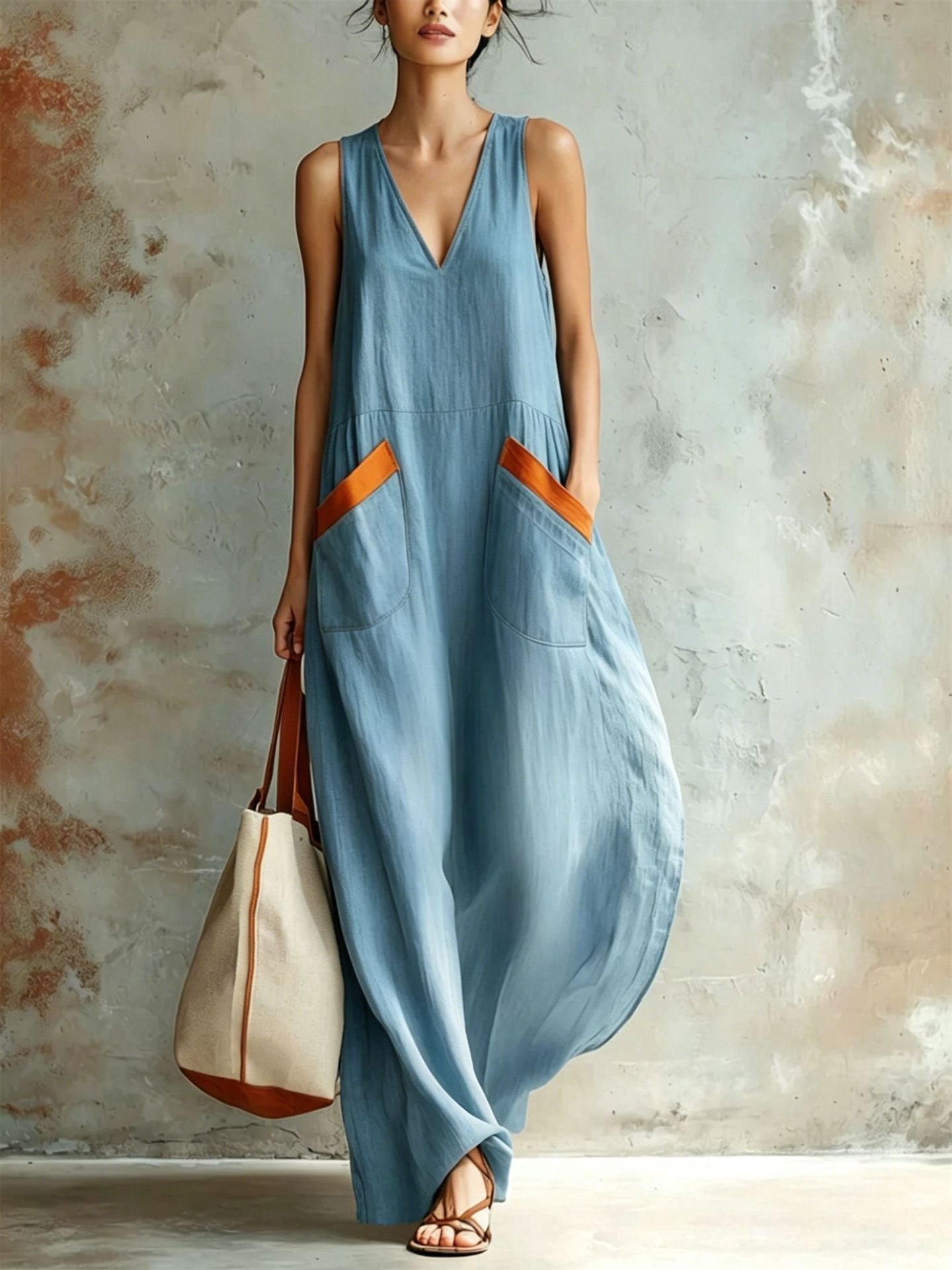 Solid Color Versatile Jumpsuit