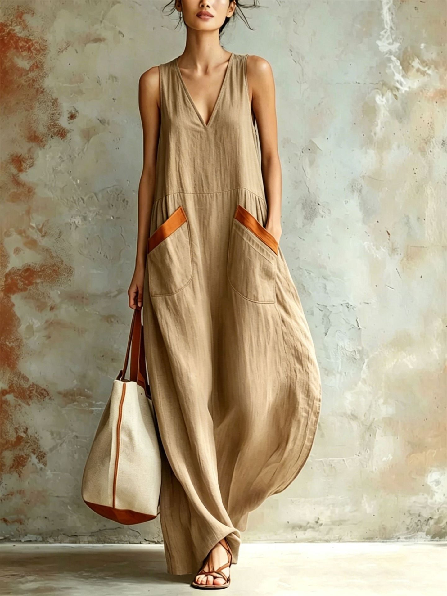 Solid Color Versatile Jumpsuit