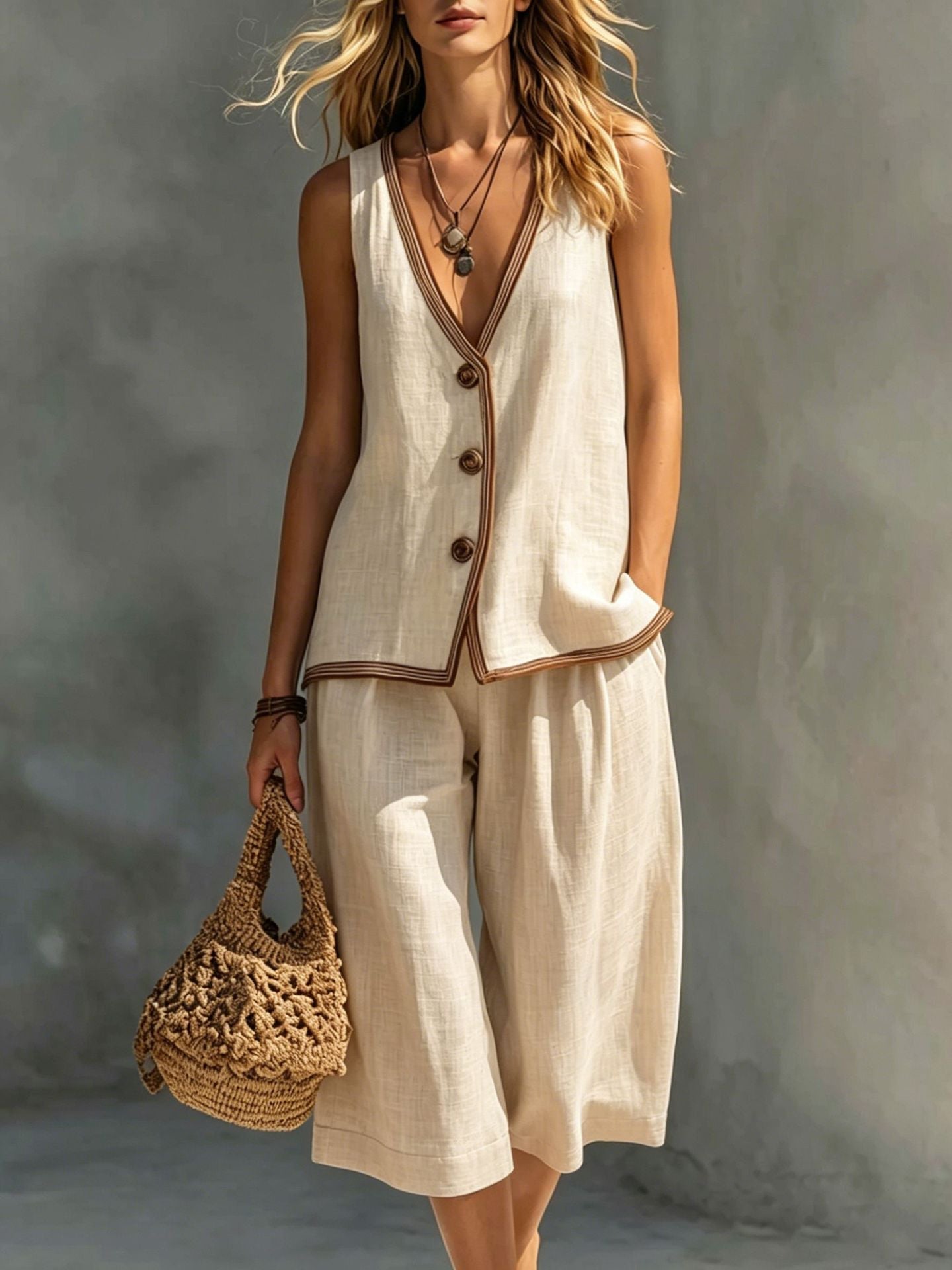 Solid Color Color-blocked Patchwork Versatile Dress