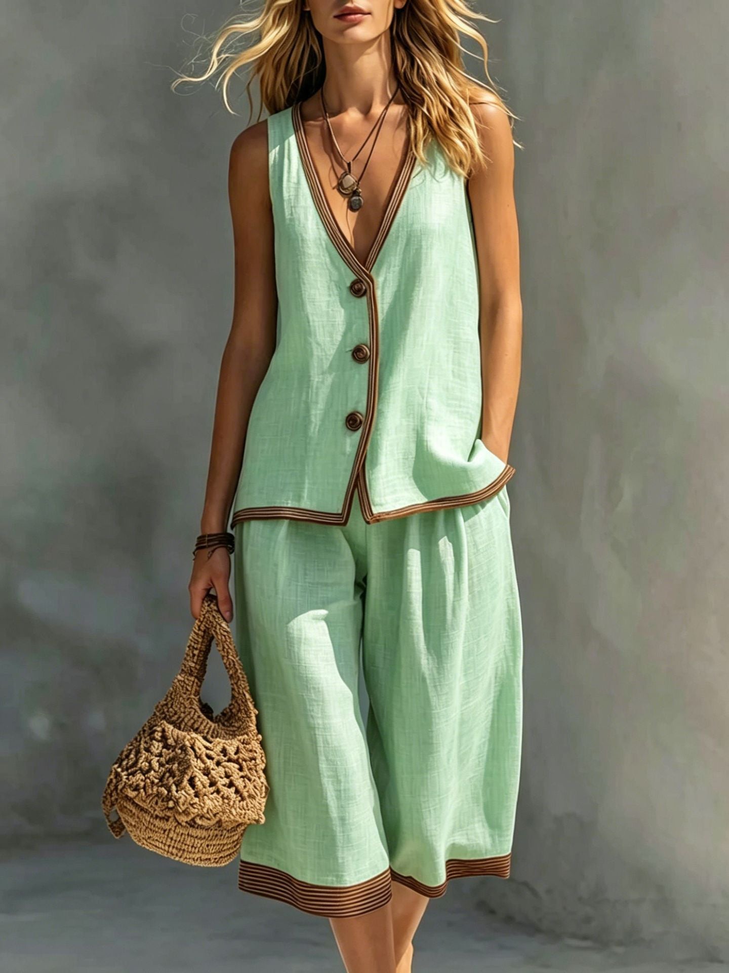 Solid Color Color-blocked Patchwork Versatile Dress