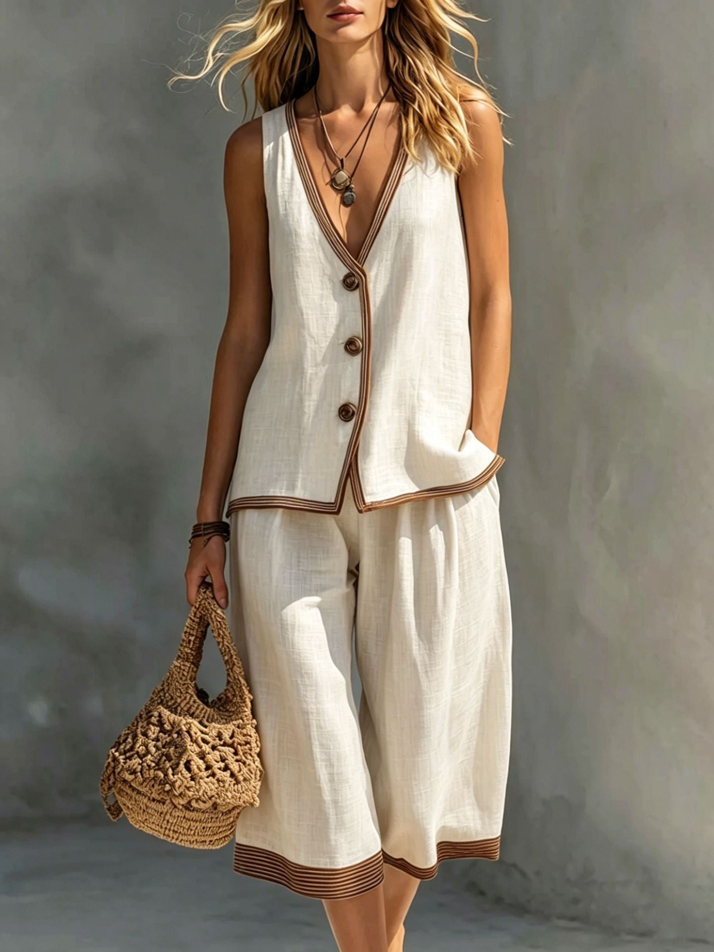 Solid Color Color-blocked Patchwork Versatile Dress