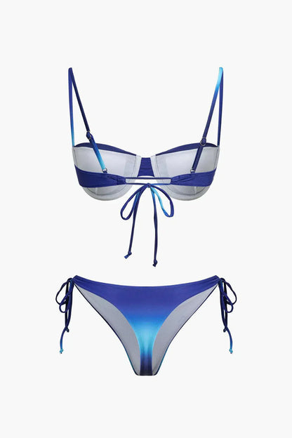 | Ombre bikini set in vibrant gradient