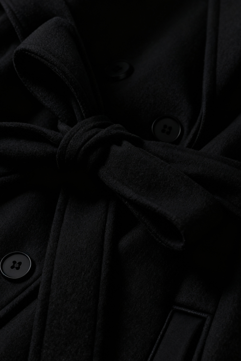 Long Double-Breasted Coat | Belted Waist | Relaxed Fit