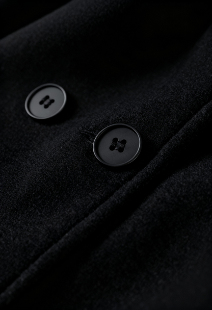 Long Double-Breasted Coat | Belted Waist | Relaxed Fit