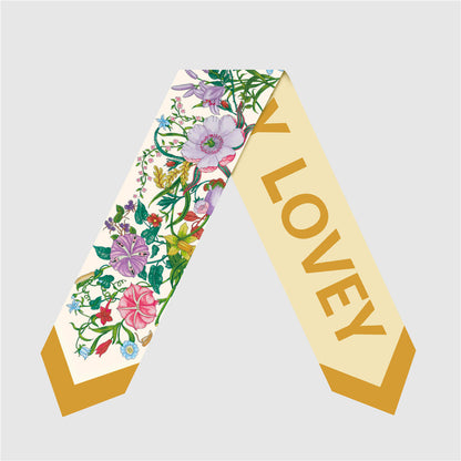 The Lila — Silk Skinny Scarf
