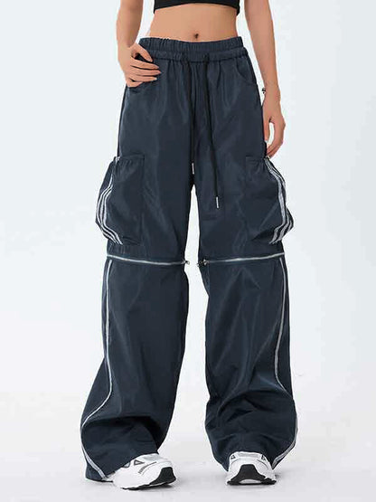Pocket Knee Zip Up Design Cargo Pants