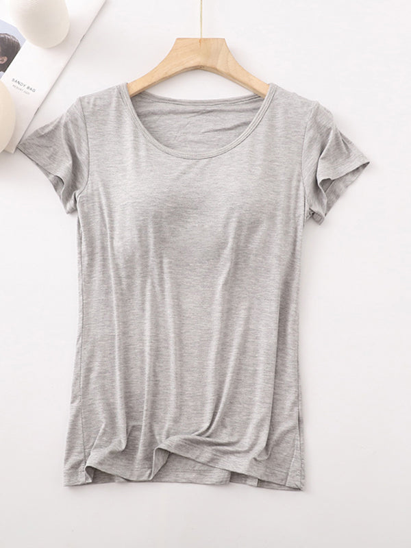 Modal Built-In Padding Short Sleeve