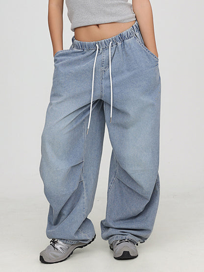 Printed Hip Hop Retro Baggy Jeans