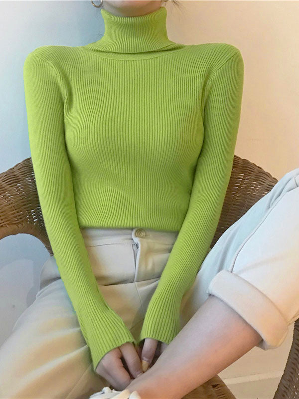 High Neck Jumper Knit Top