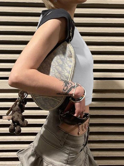 Street Spider Raglan Sleeve Cropped Top