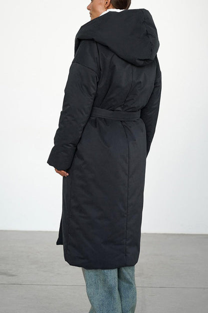 Solid Color Long Cotton Coat