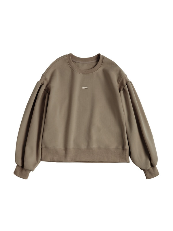 Solid Color Label Embellished Oversized Hoodie