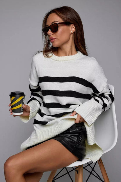 Striped Oversized Knit Sweater