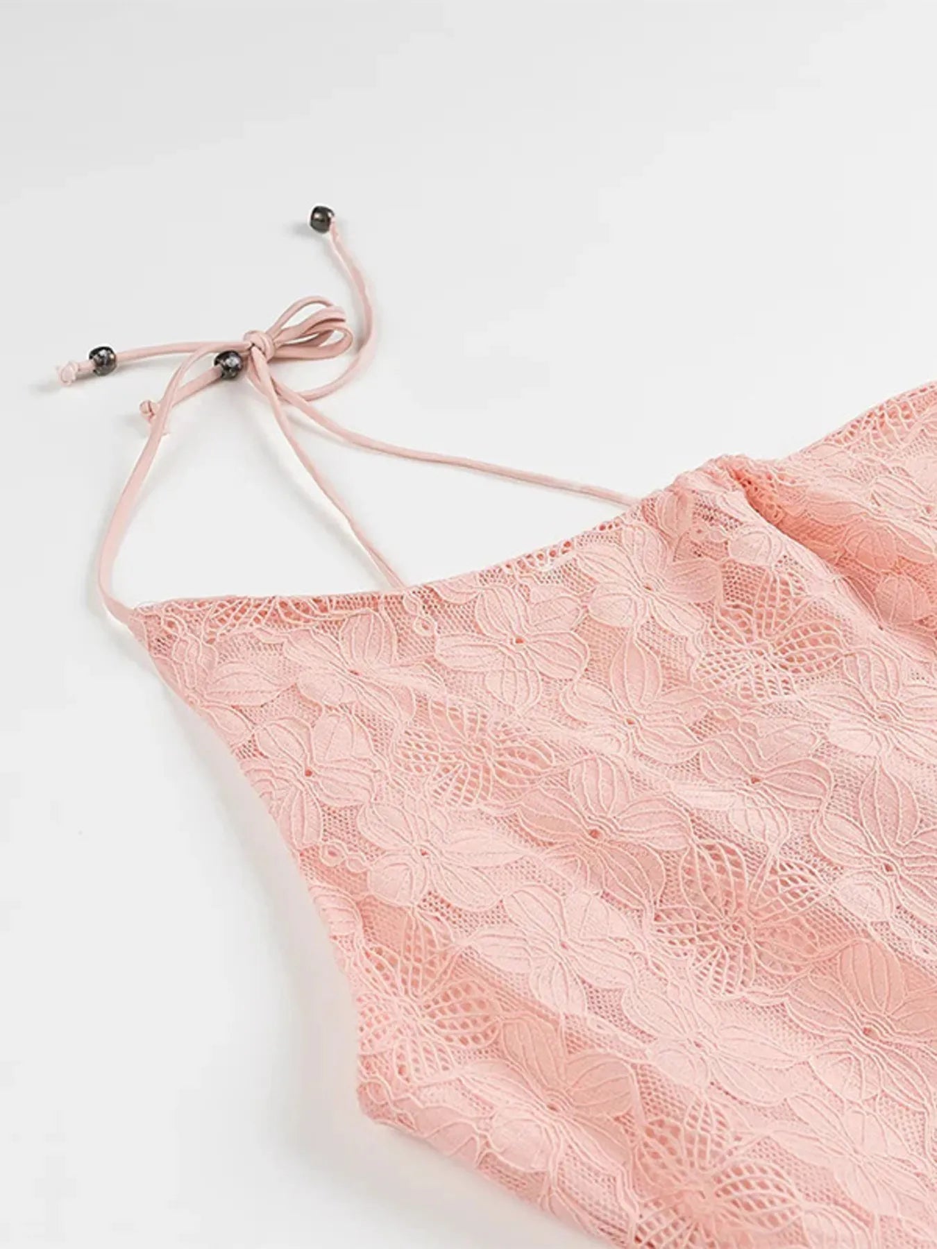 Pink Lace Mini Dress