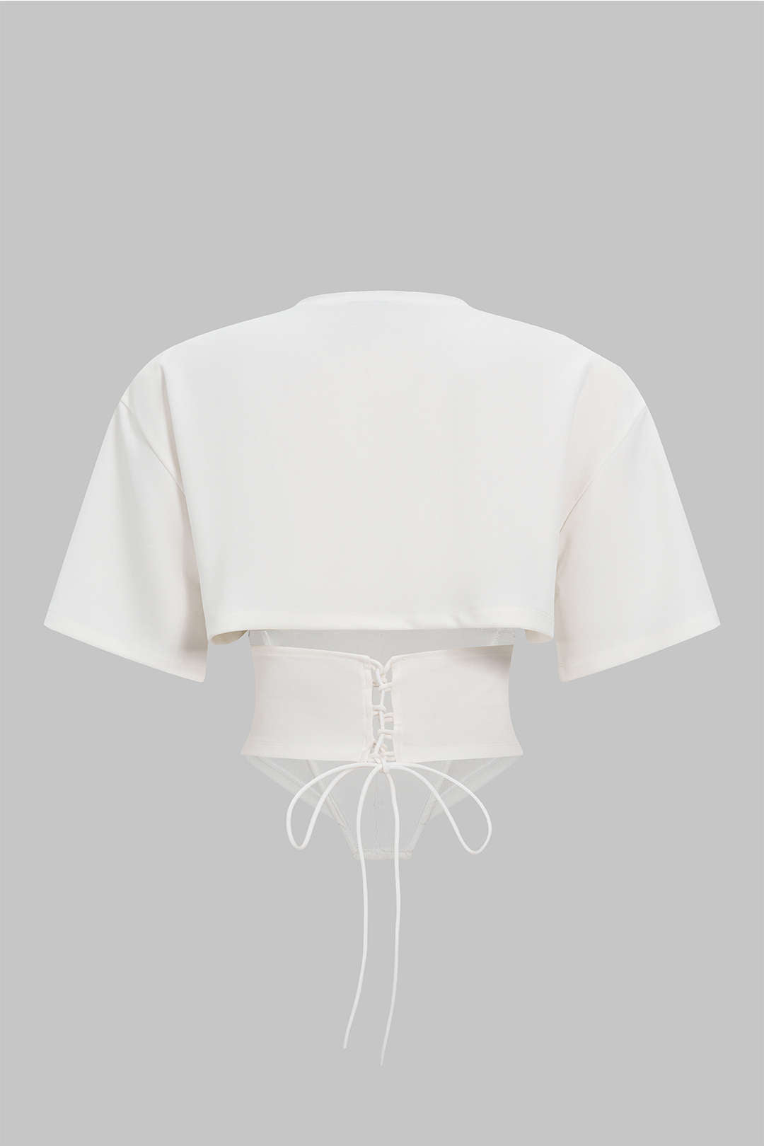 Corset Waist Short Sleeve T-Shirt