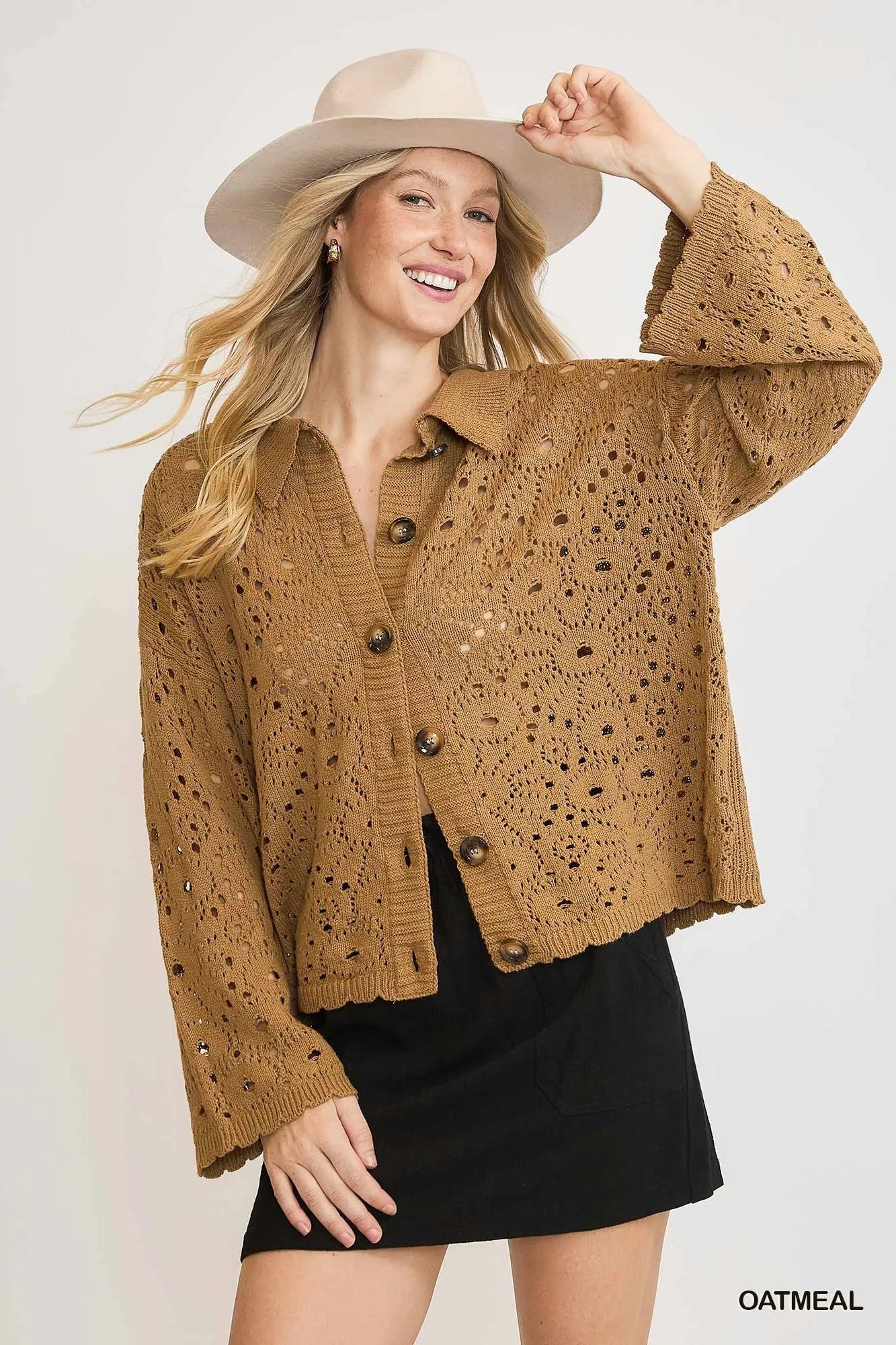 Eugina Crochet Cardigan