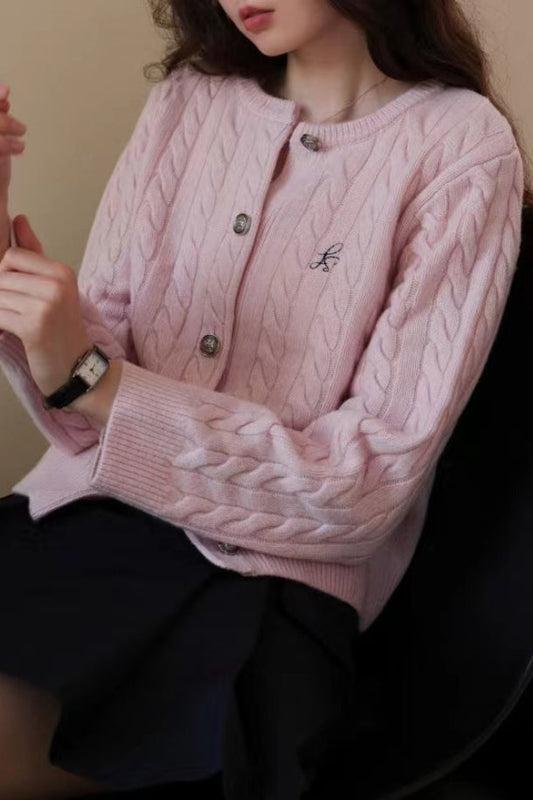 Fine Gauge Merino Cable Cardigan