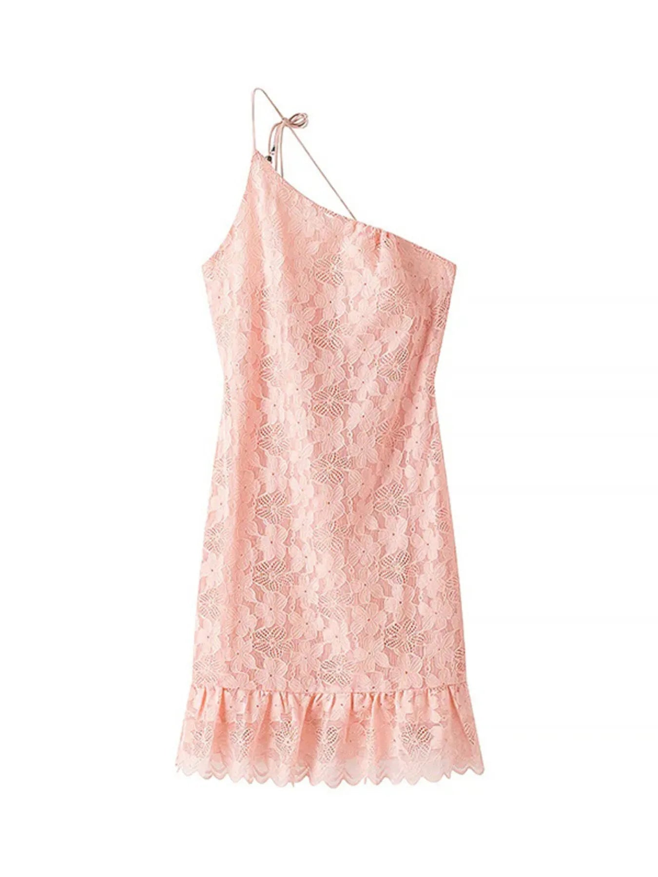 Pink Lace Mini Dress