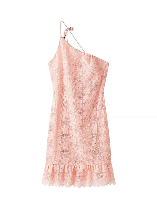 Pink Lace Mini Dress