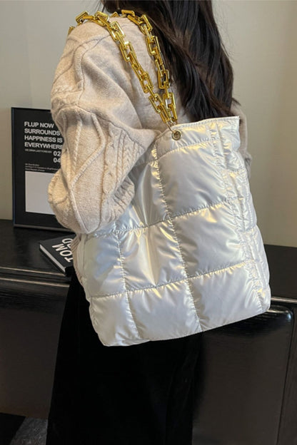 BEBE Bubble Texture Chain Handbag