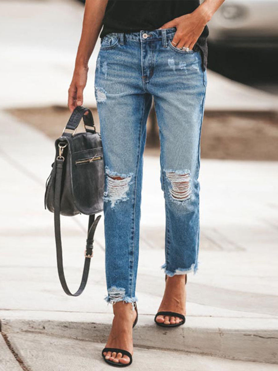 Ripped Light Blue Jeans