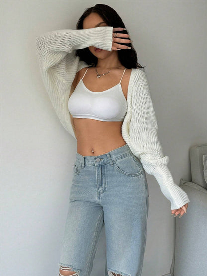 Loose Fit Knit Shrug Cardigan