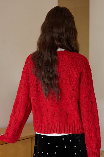 Vintage Crochet Knit Cardigan