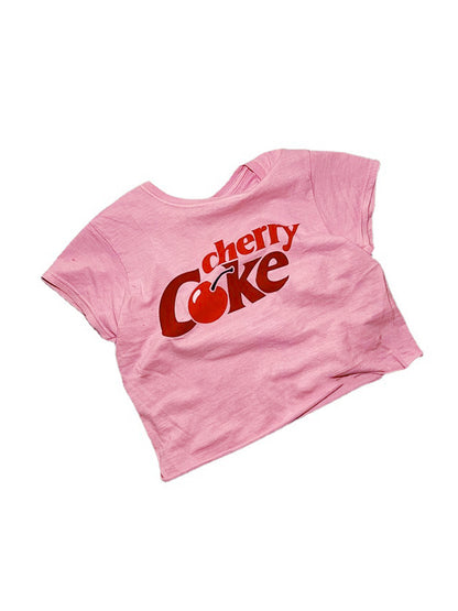 Vintage Letter Print Short Sleeve Tee
