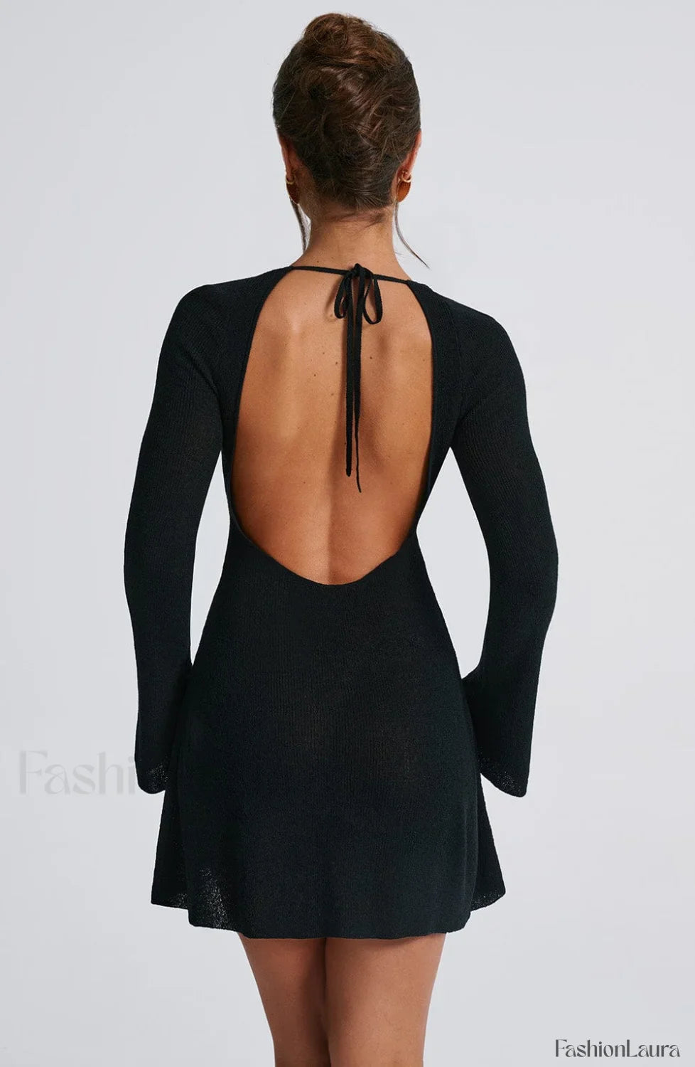 Adalee Mini Graceful Dress - Black