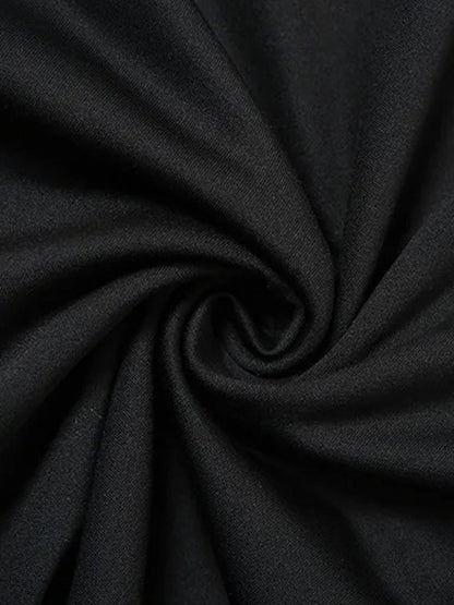 Mock Neck Long Sleeve Ring Detail Ruched Draped Front Column Maxi Gown