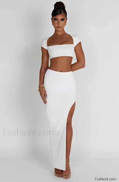 Adorn Maxi Graceful Skirt - Ivory