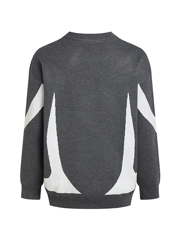 Star Jacquard Baggy Sweater