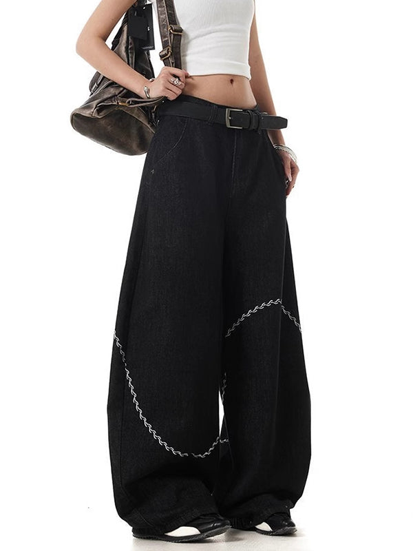 Embroidery Design Sense Boyfriend Jeans