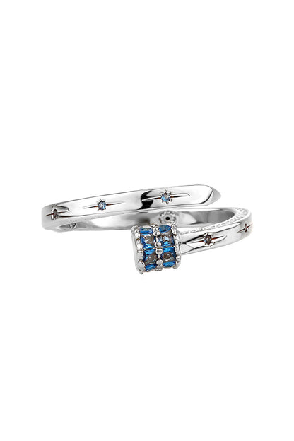 Exquisite Zircon Unique Shape Open Ring
