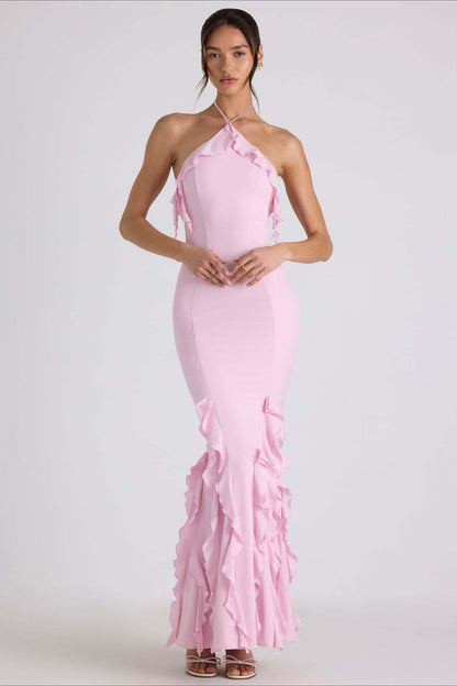 Bodycon Ruffle Hem Party Dress