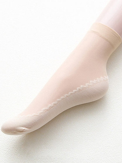 Anckle Socks Low Cut Socks Outdoor Daily Holiday Solid Color Acrylic Fibers Simple Casual Elastic Casual 1 Pair for Women