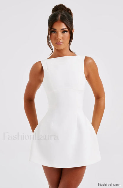 Alana Mini Graceful Dress - Ivory