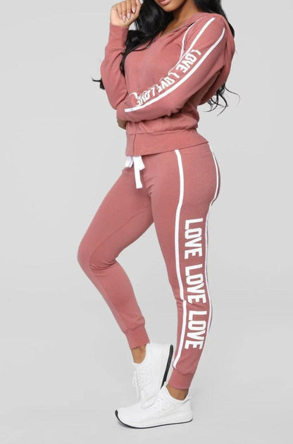 KittenAlarm - Alexandra Printed Hooded Jacket & Joggings Pants Set