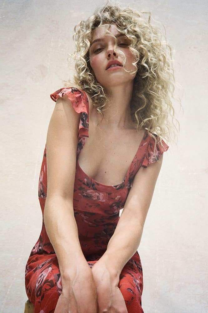 Crinkle Floral Print Ruffle Strap Sleeveless Maxi Dress