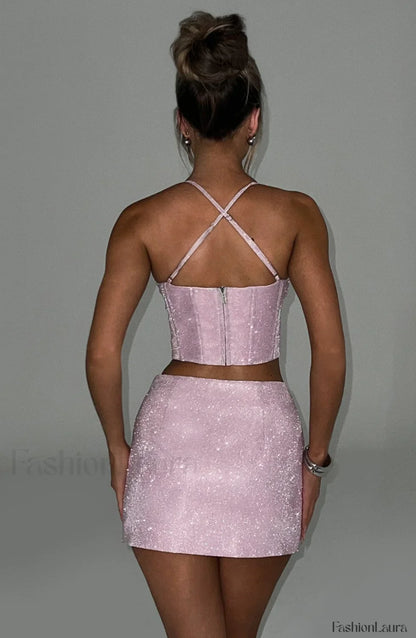 Amadae Corset Graceful - Pink Sparkle