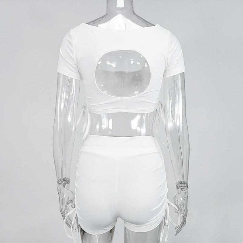 KittenAlarm - Aminta Crop Top & Mini Shorts Set