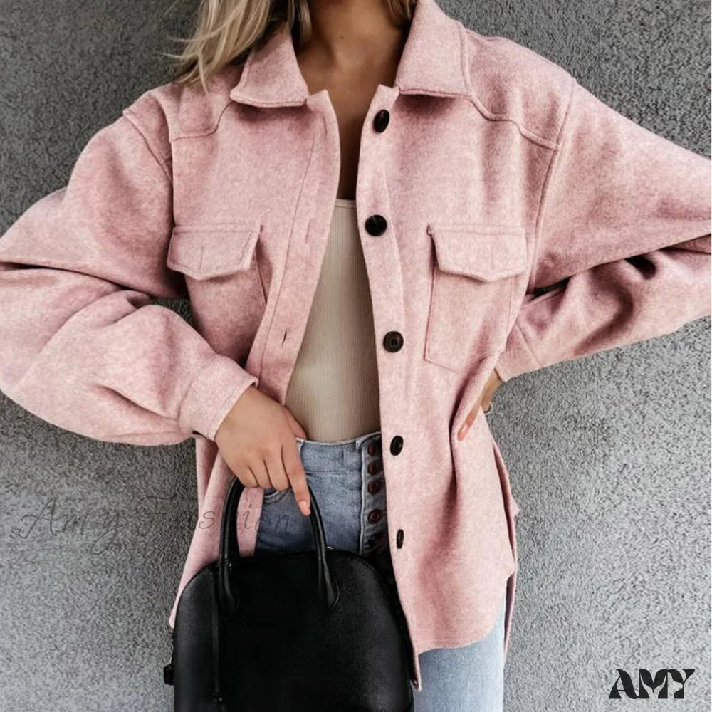 Amy Fashion - Casual Lapel With Belt Mid Long Coat
