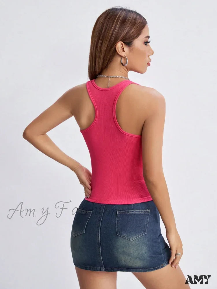 Amy Fashion - Graphic Print Tank Top