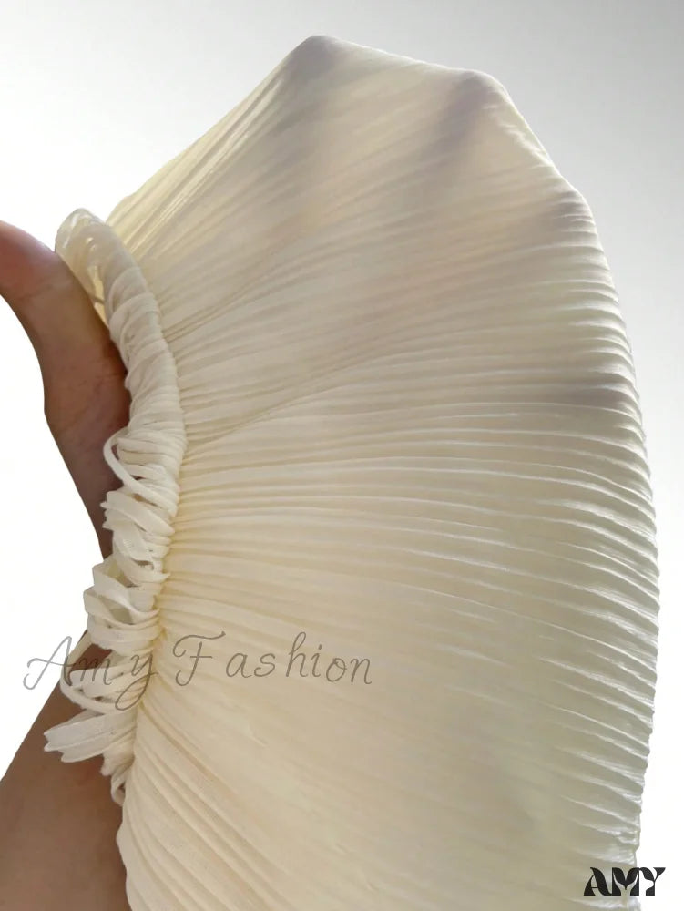 Amy Fashion - High Waist Fringe Trim Skirt